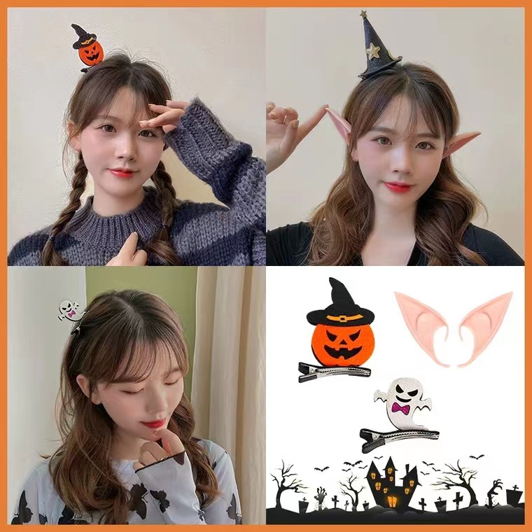 Kẹp Tóc Phong Cách Halloween Dễ Thương Cho Bé Gái