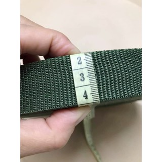 Dây dù dẹp bản 3cm- BÁN LẺ 1 MÉT - Màu xanh rêu