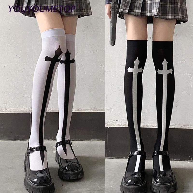 Vớ Cotton Cổ Cao Thoáng Khí Hóa Trang Halloween Độc Đáo