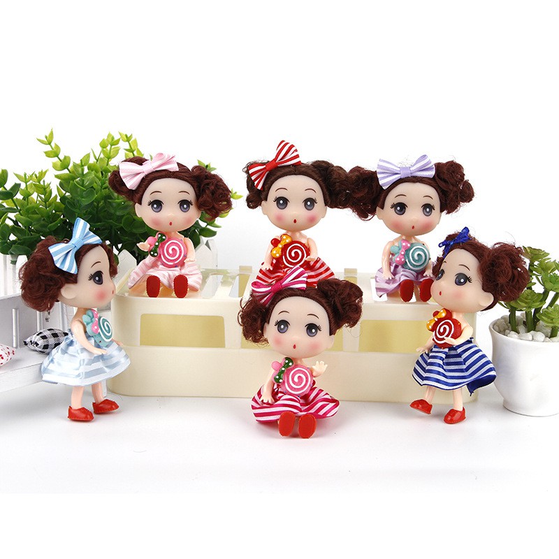 Búp bê chibi có móc khóa treo cặp xinh xắn 12cm - mẫu 3