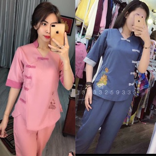 Đồ Lam # Mẫu 5 Nút # Đồ Đi Chùa # Quần Áo Nữ # Đồ Bộ
