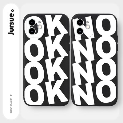 Ốp lưng JURSUE mềm chống bẩn hình cặp đôi độc lạ Cho iPhone 17 16 15 14 13 12 11 Pro Max SE 2020 X XR XS ip 8 7 Plus Y2149