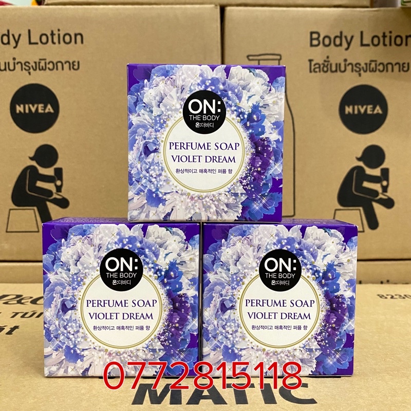 Xà bông hương nước hoa Hàn Quốc On the Body ( mầu tím )