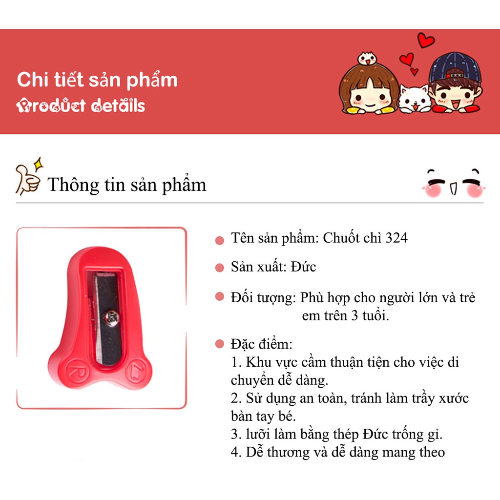 Chuốt bút chì hình thể học STABILO EASYwrite (thuận tay phải) PSE4534R