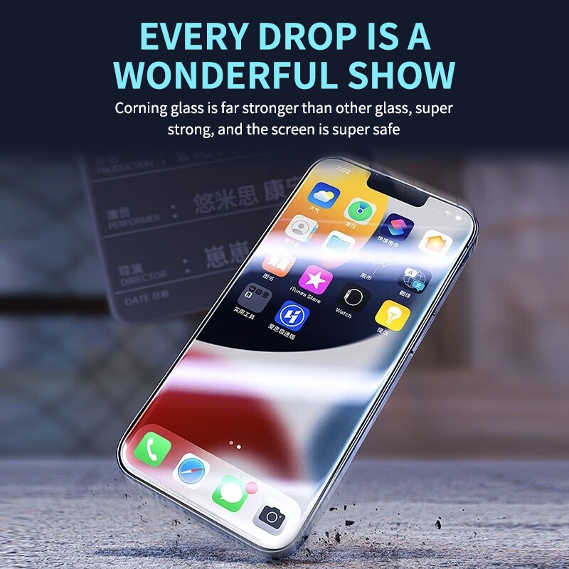 Set 3 Kính Cường Lực Bảo Vệ Màn Hình Điện Thoại iphone 14 13 12 11 PRO MAX X XR XS SE 14 Plus Kèm Phụ Kiện