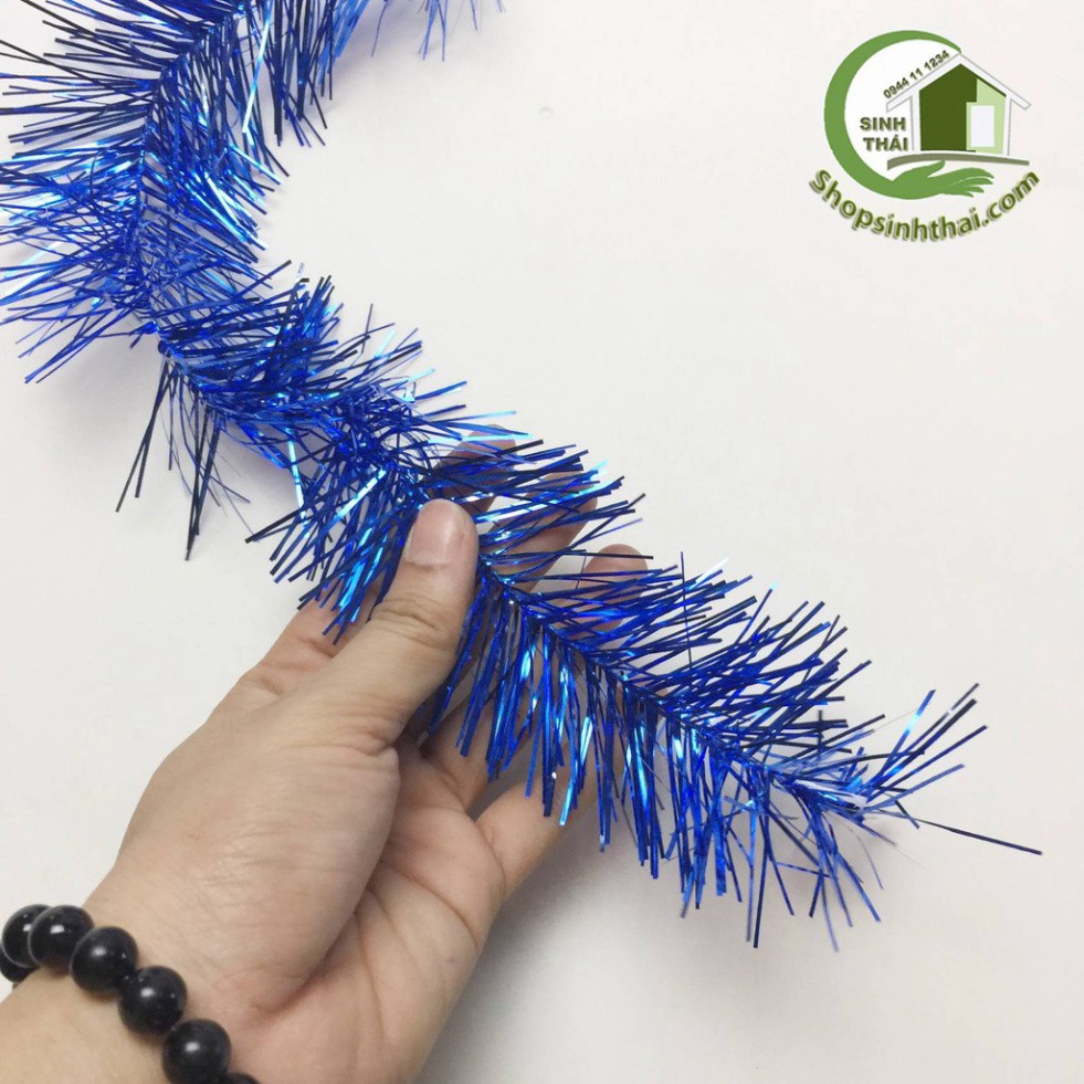 Dây kim tuyến màu xanh dương - trang trí noel, tiệc - dài 2m