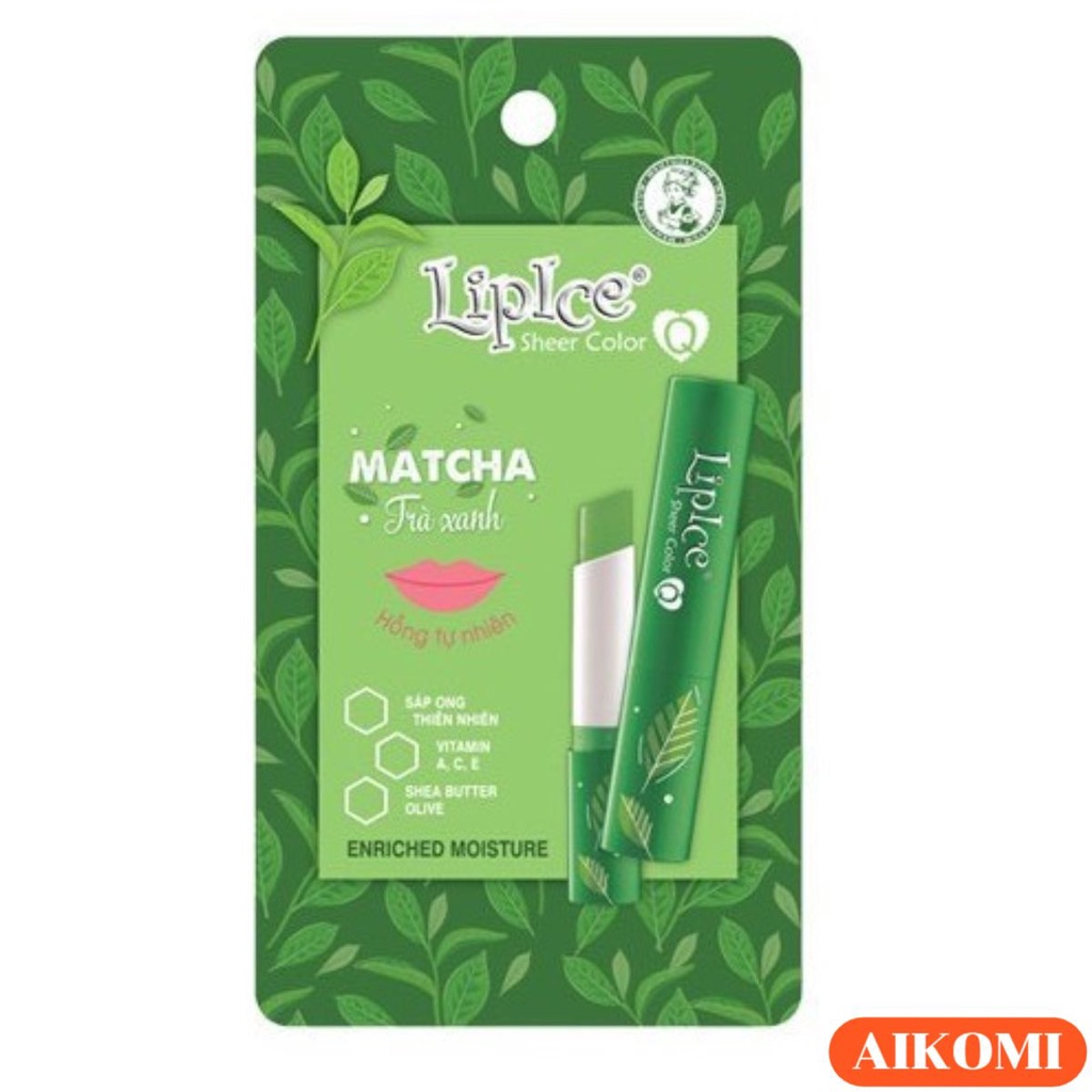 Son dưỡng môi Lipice Sheer Color Q MATCHA ( Hồng tự nhiên) hương thơm ngọt ngào , quyến rũ