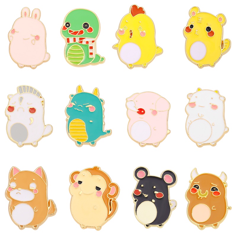Ghim Cài Áo Hình Động Vật Hoạt Hình Dễ Thương