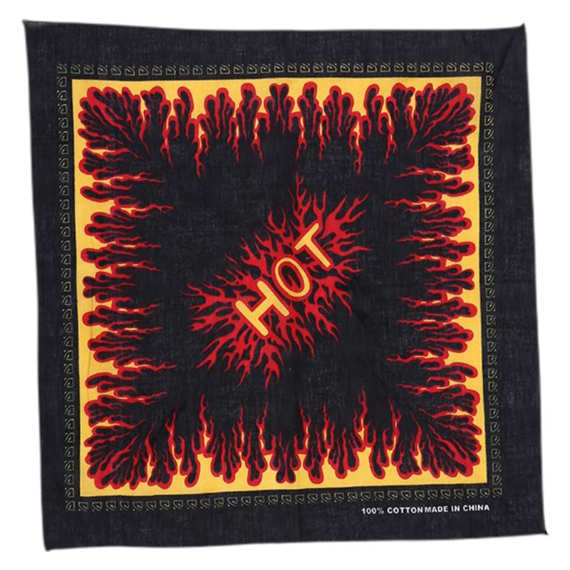 Khăn bandana họa tiết đầu lâu bằng cotton phong cách sành điệu đa dạng tùy chọn 54x54cm