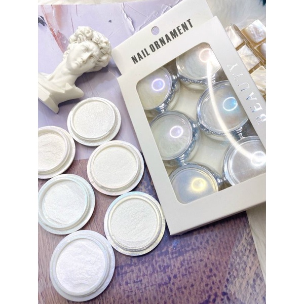Set bột tráng gương ánh trai 6 hũ