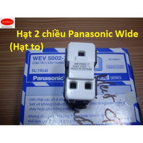 xả kho buôn Combo 10 Hạt công tắc 2 chiều (đảo chiều) Panasonic WIDE (Hạt to) hàng chính hãng