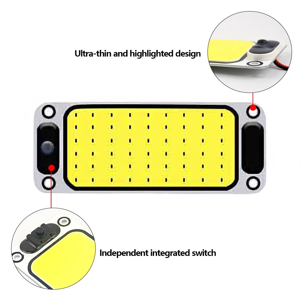 Đèn Led COB 12V / 24V Siêu Sáng Có Công Tắc Dành Cho Ô Tô