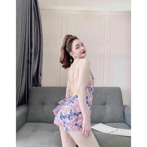 Đồ bộ,đồ ngủ yếm sexy vải lụa hàn cực đẹp | BigBuy360 - bigbuy360.vn