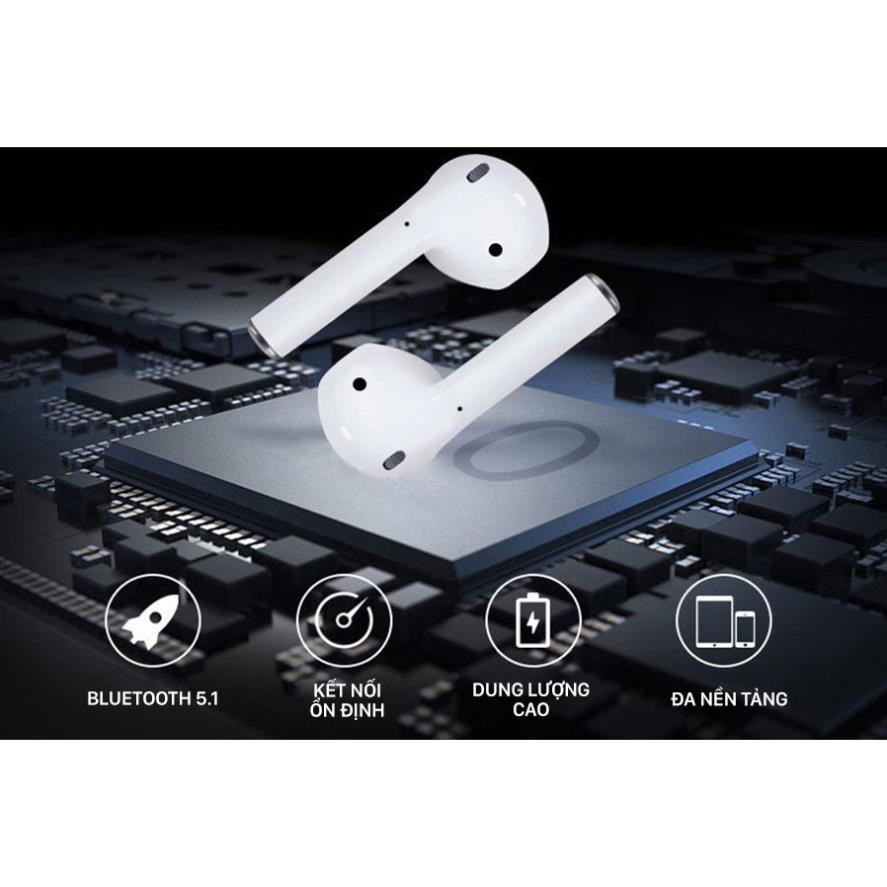 Tai Nghe Bluetooth 5.0 I12 TWS | Cảm Biến Vân Tay, Chất Âm Êm, Trong Trẻm Thời Lương Pin Tốt, Sang Trọng