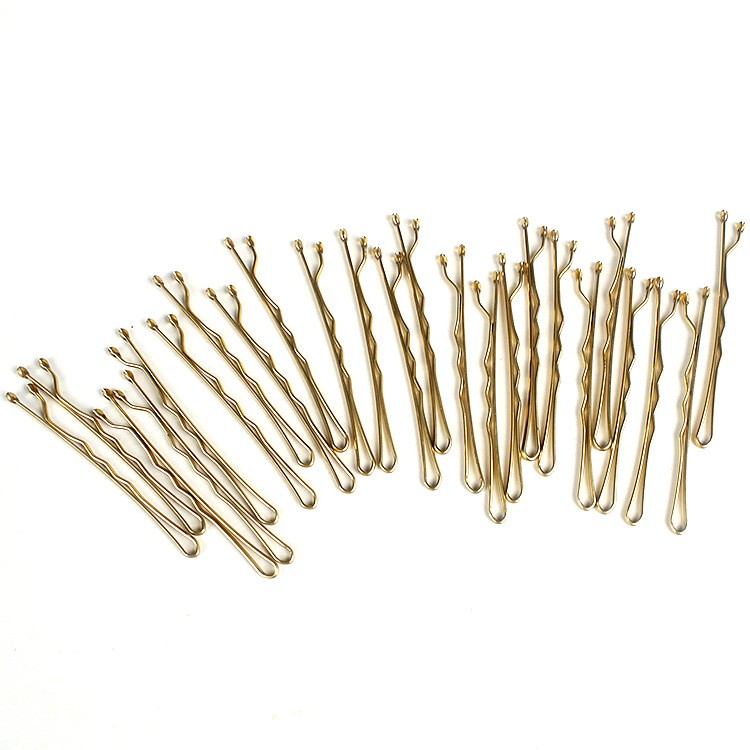 Bộ 24 kẹp tăm tạo kiểu tóc chất liệu kim loại mạ vàng