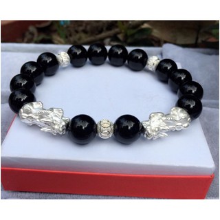 VÒNG TAY 2 TỲ HƯU BẠC TA HÀNG CHUẨN ĐẸP - VÒNG ĐÁ TỲ HƯU BẠC"