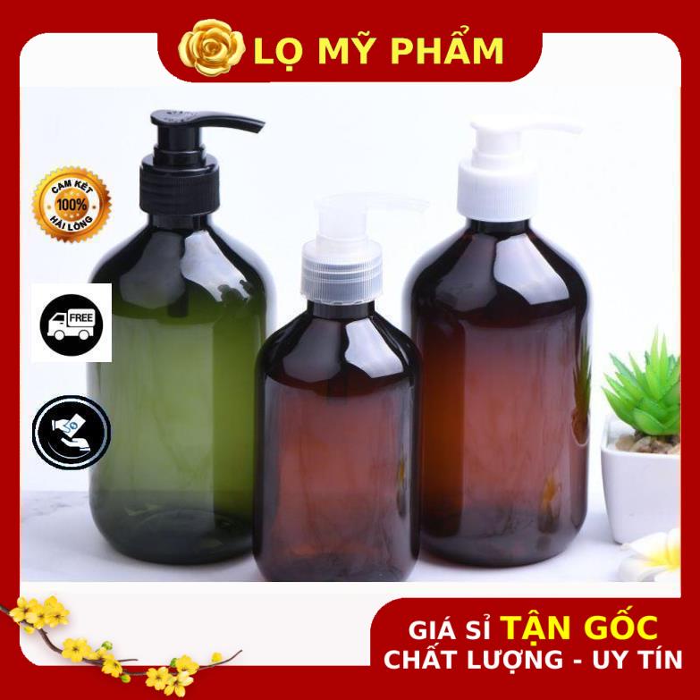 Chai Chiết Mĩ Phẩm ❤ GIÁ TỐT NHẤT ❤ Chai nhựa pet xịt vòi nhấn 300ml chiết mỹ phẩm, đựng dầu gội, sữa tắm .