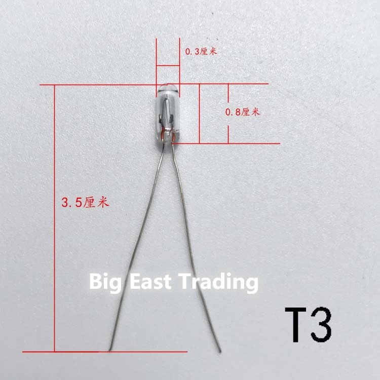 10 Bóng Đèn Halogen T3 T4 T5 1.5V 3V 6V 9V 12V 24V Cho Bảng Điều Khiển Âm Thanh Xe Hơi