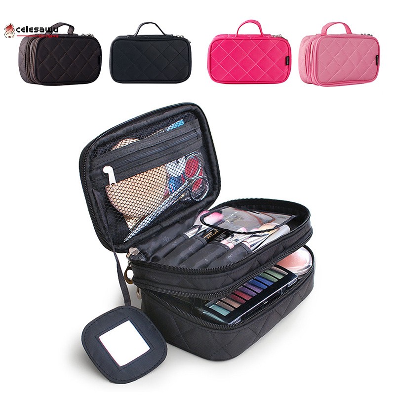 Túi đựng đồ trang điểm 2 tầng