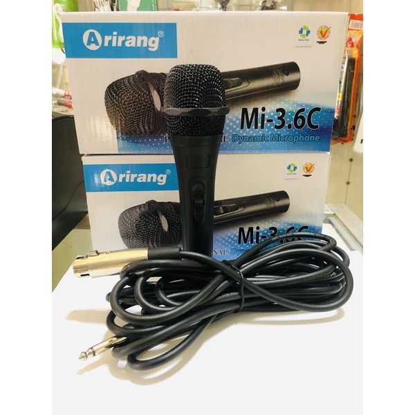 Micro karaoke có dây Arirang MI 3.6C jack 6.5 ly