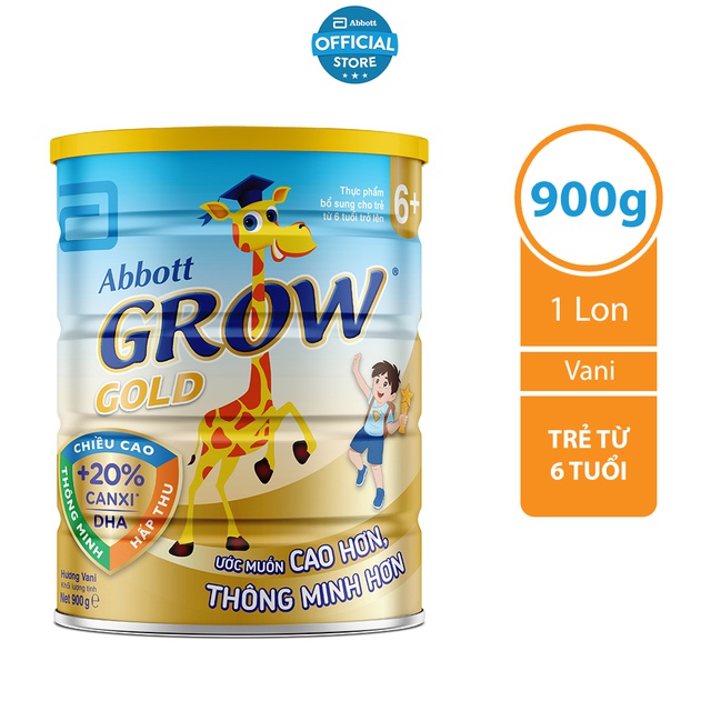 Sữa bột Abbott Grow Gold 6+ 900g _Duchuymilk