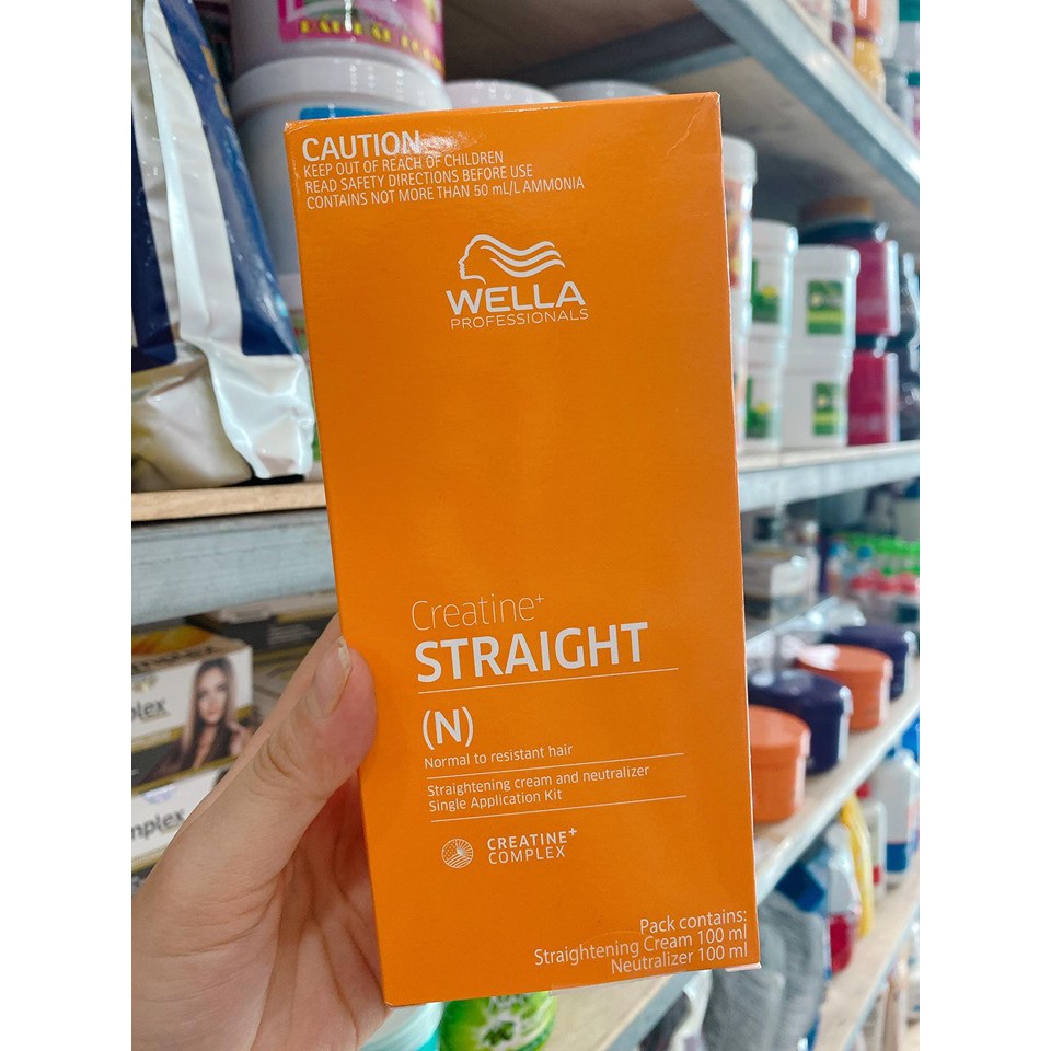 Thuốc duỗi tóc wella 100ml x2 tự duỗi tại nhà hàng chính hãng công ty