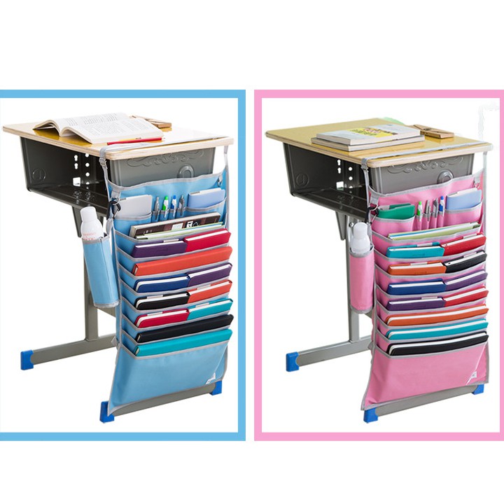 Túi oxford 14 ngăn thông minh kèm giỏ đựng đồ uống, túi treo bàn tiết kiệm diện tích - giao màu ngẫu nhiên