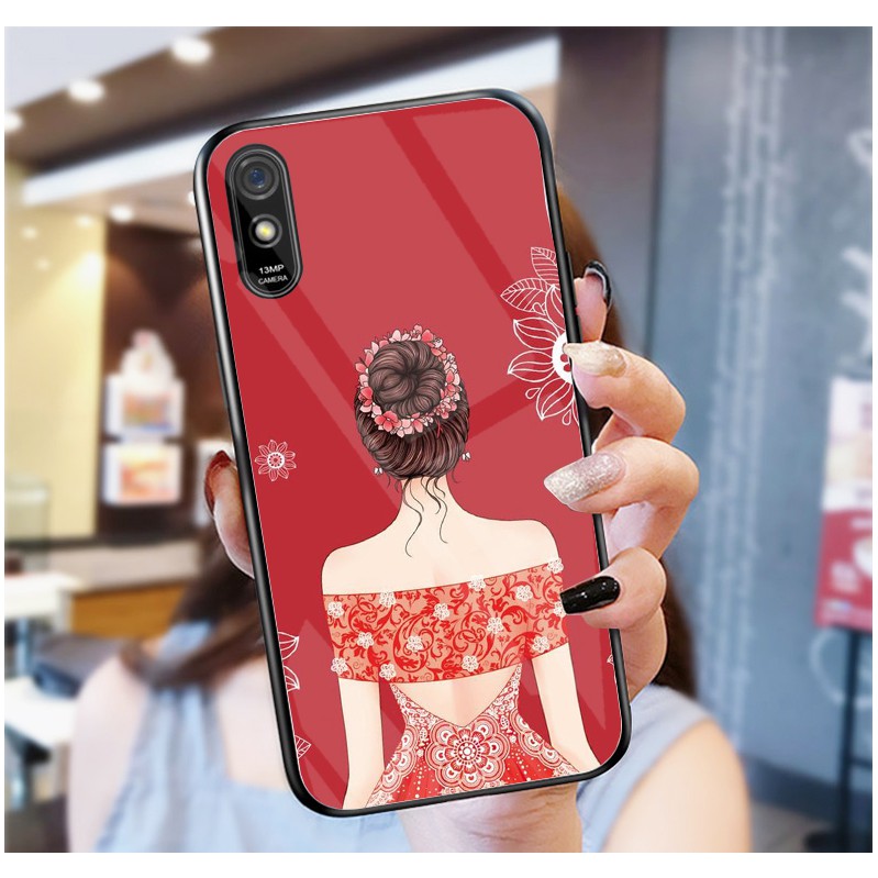 Ốp Lưng XIAOMI REDMI 9A mặt kính cường lực cao cấp