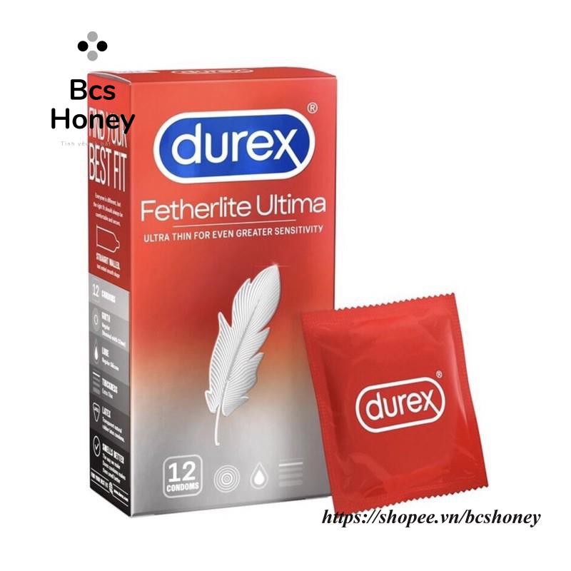 Bao cao su durex fetherlite siêu mỏng tăng cường khả năng cương cứng mang lại nhiều khoái cảm hộp 12c