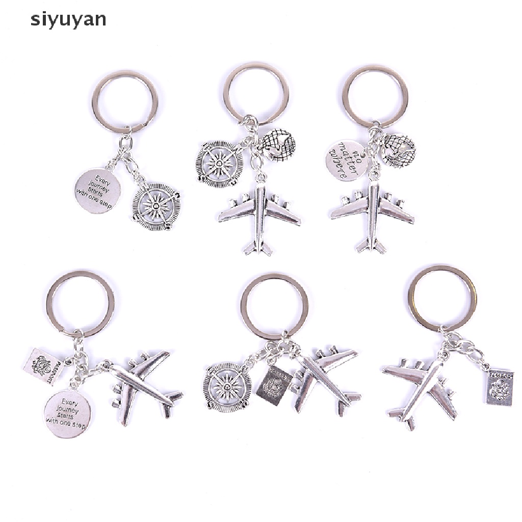 Móc khóa hình máy bay hợp kim DIY thời trang chất lượng cao