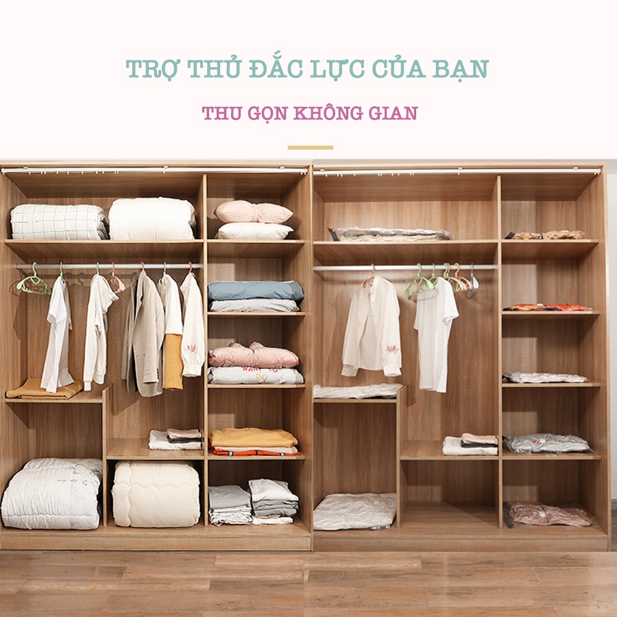 Túi Hút Chân Không Trong Suốt Dày Gấp Đôi, Túi Chân Không Bảo Quản Quần Áo, Chăn Ga Chống Nấm Mốc Cao Cấp M003