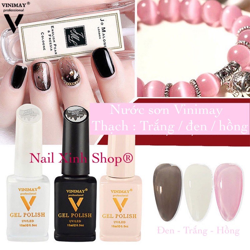 Sơn Gel Màu Trắng Nước Gạo ,Sơn Gel Thạch Trắng Đục , Màu Đẹp Chuyên Dụng Cho Nail Salon , Vinimay Chính Hãng