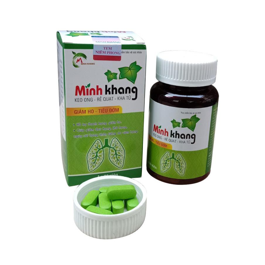 Viên ngậm ho Minh Khang - giúp hỗ trợ thanh giọng, giảm ho, giảm đau họng, khô họng, ngứa rát họng, khản tiếng