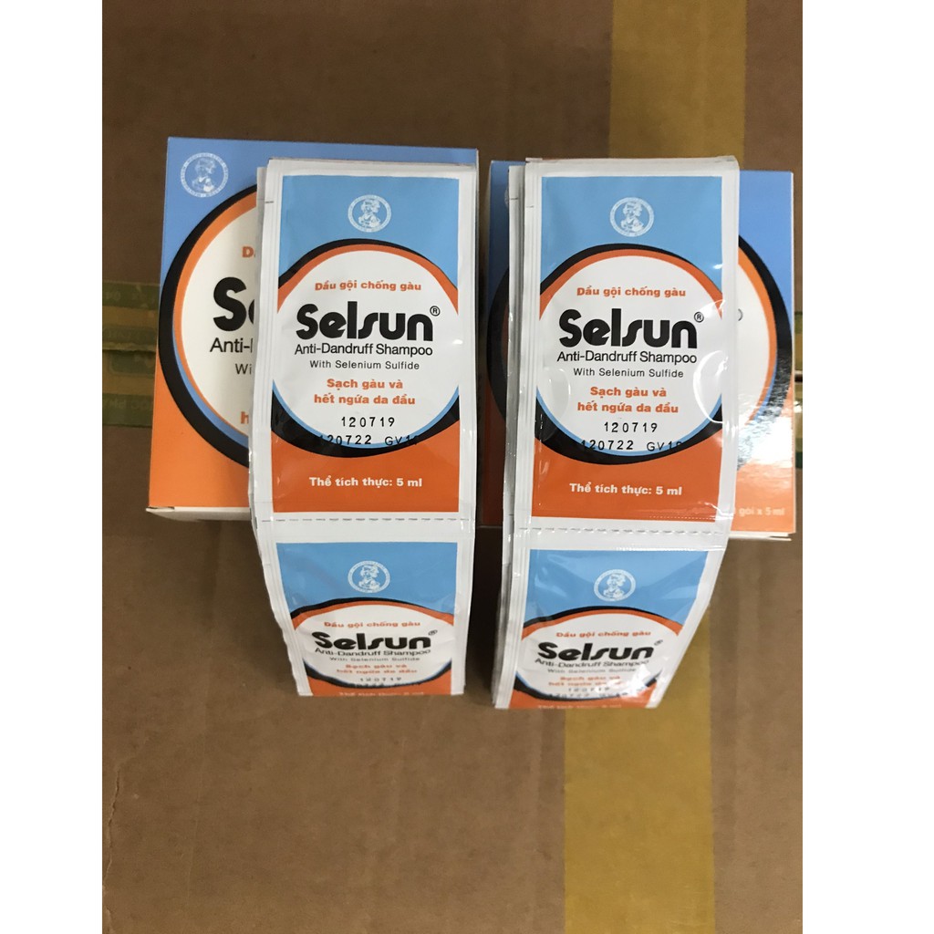 Dầu gội chống gàu Selsun 1 hộp : 20 gói ( mỗi gói 5ml )