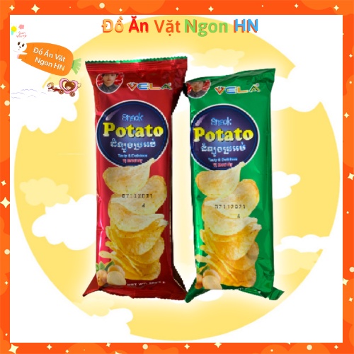 Snack Potato Khoai Tây Lát VeLa Đồ Ăn Vặt Ngon Giòn Giá Rẻ