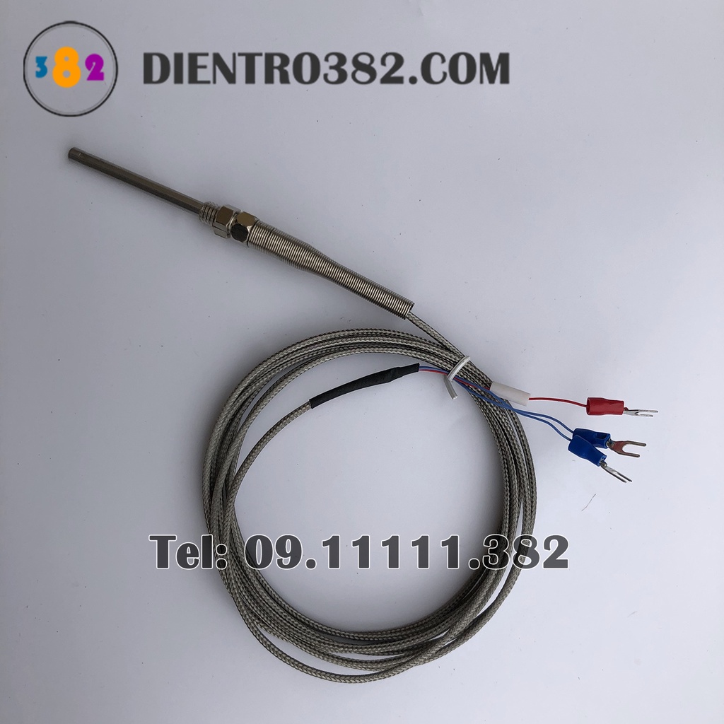 Can nhiệt K, dây cảm biến nhiệt độ phi 5 ren M8, can nhiệt phi 5 can k dải nhiệt độ từ 0 đến 800 độ C