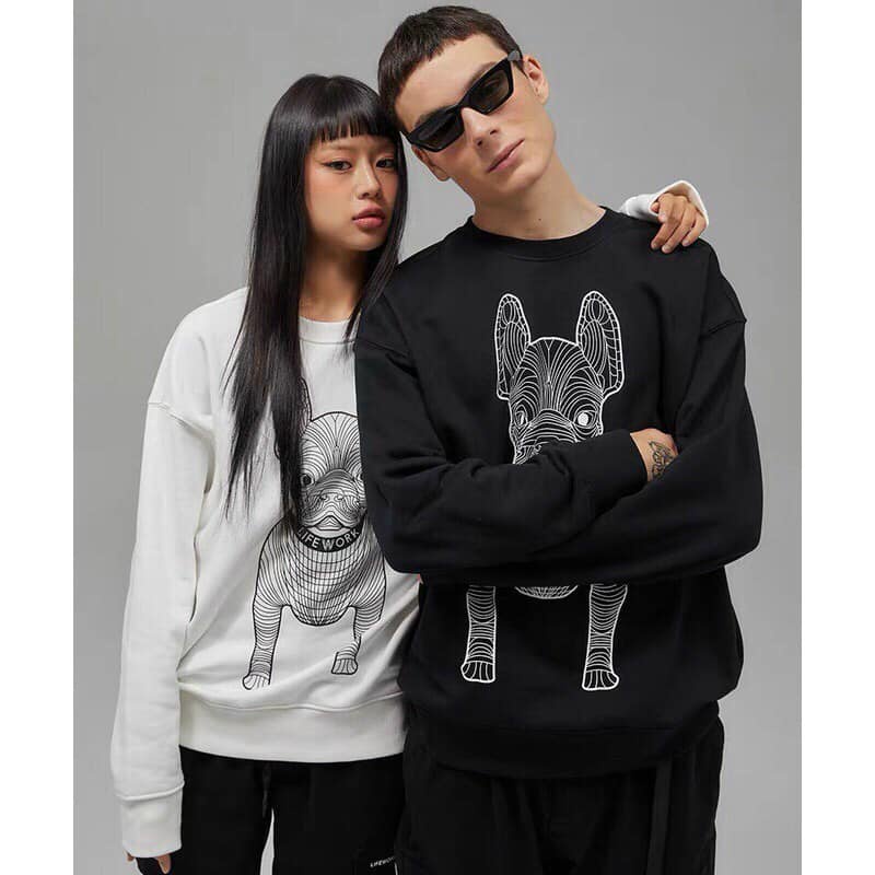 Áo nỉ chó in 5D HAI MẶT Hàng may kỹ in sắc nét chuẩn đẹp(ÁO SWEATER UNISEX Freesize, Áo Nỉ Thụng Tay Phồng) | BigBuy360 - bigbuy360.vn