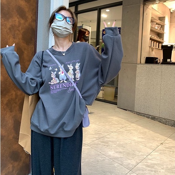 Áo BH tay dài cổ tròn plus size phong cách retro cho phái nữ