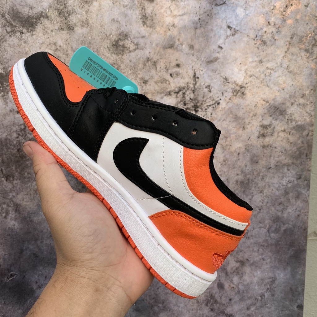 Giày JORDAN 1 low đen cam , giày sneaker  jodan jd 1 thấp cổ màu cam , giày thể thao hot trend bản đẹp