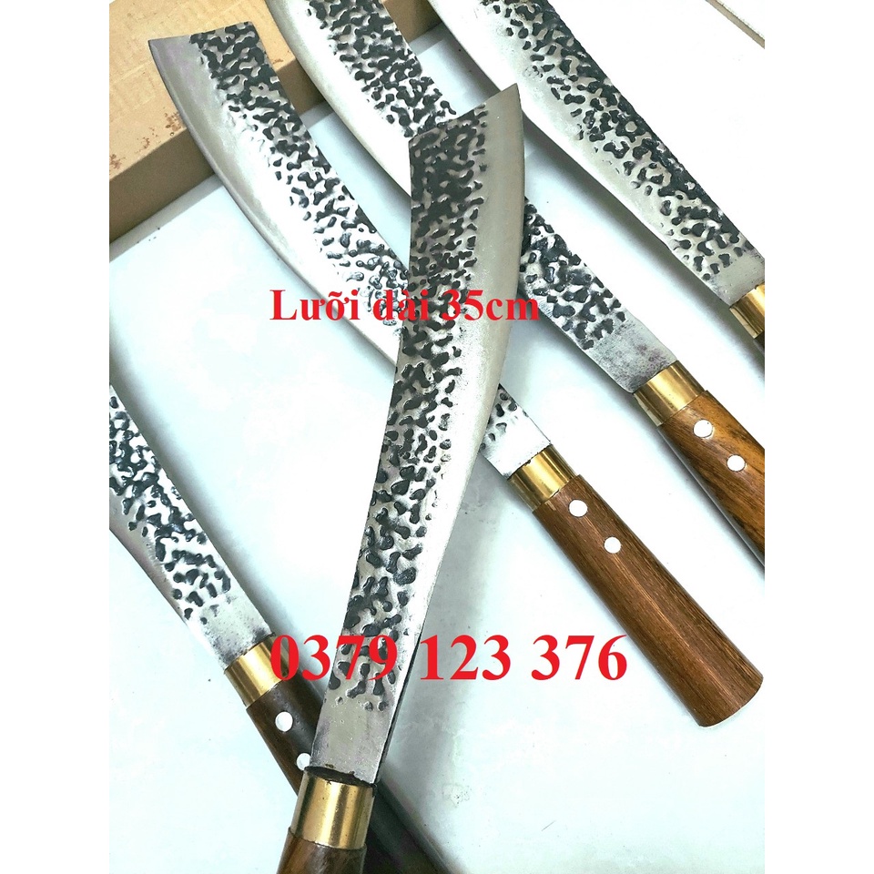 Dao Parang Chặt Cây Đi Rừng Rèn Từ Thép Nhíp Dập Vân 2 Mặt Cao Cấp