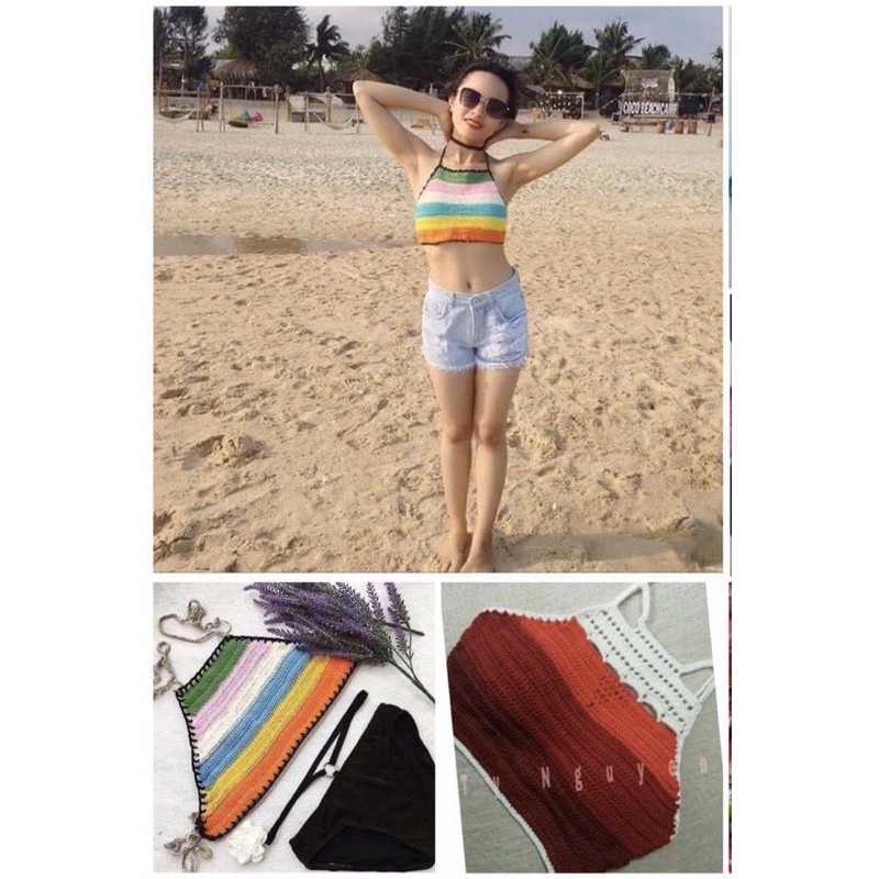 Crochet - bikini - áo đi biển