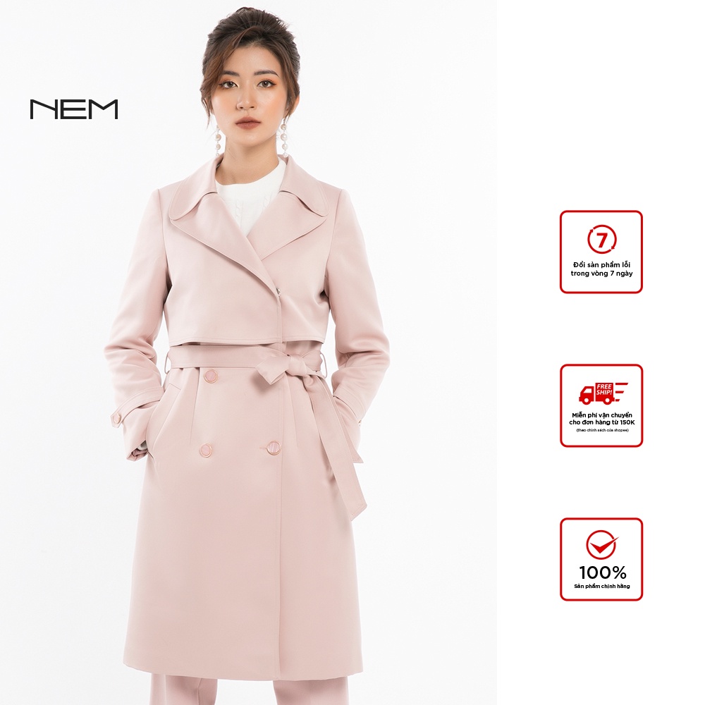 Áo măng tô nữ thiết kế dáng dài NEM Fashion AK22552