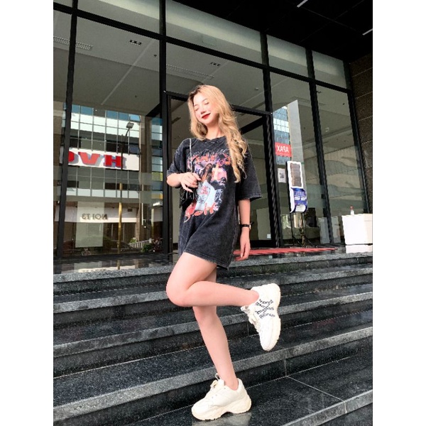 Áo thun oversize RAPER TRAVIS SCOTT WASH - Áo phông form rộng unisex nam nữ