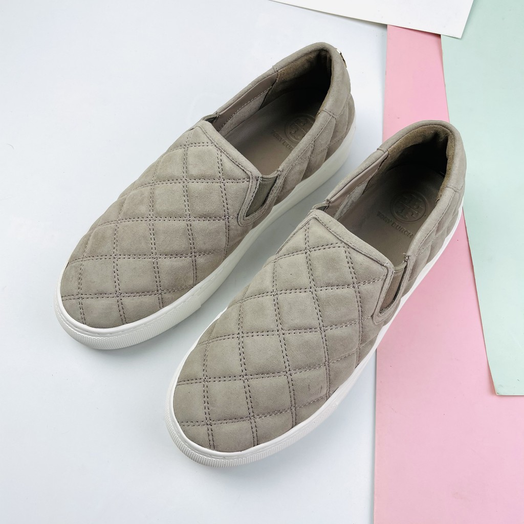 GIÀY XUẤT XỊN - GIÀY SLIP ON TORY BURCH DA LỘN CHẰN Ô