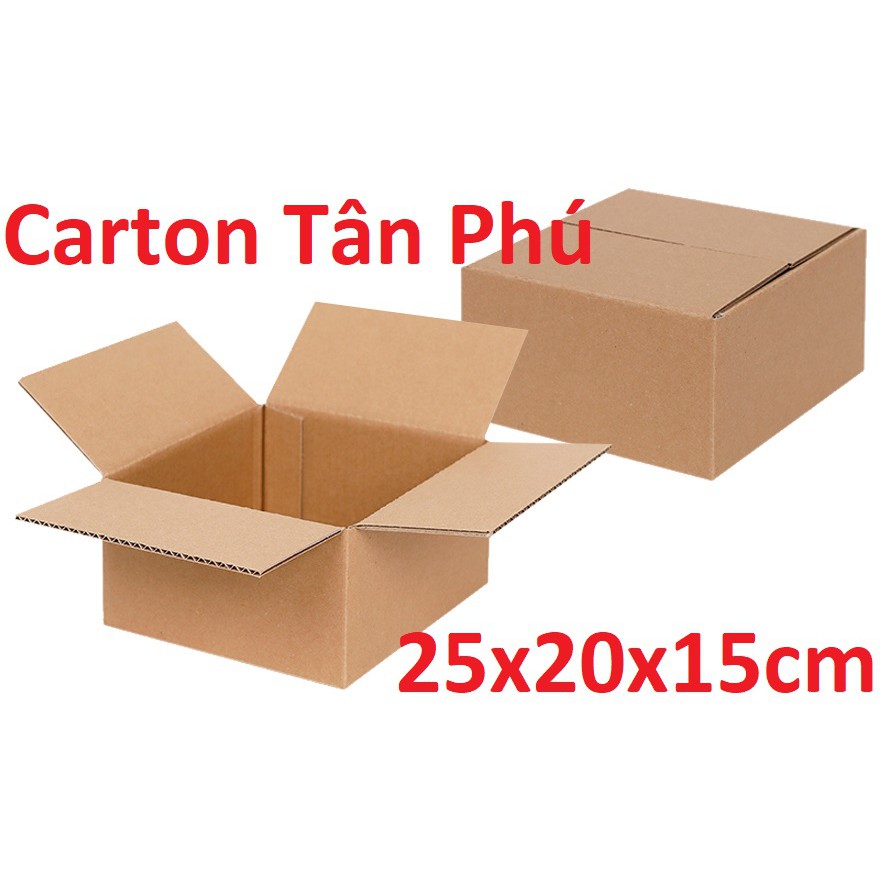 50 hộp 25x20x15 KHUYẾN MÃI - hộp carton 3 lớp