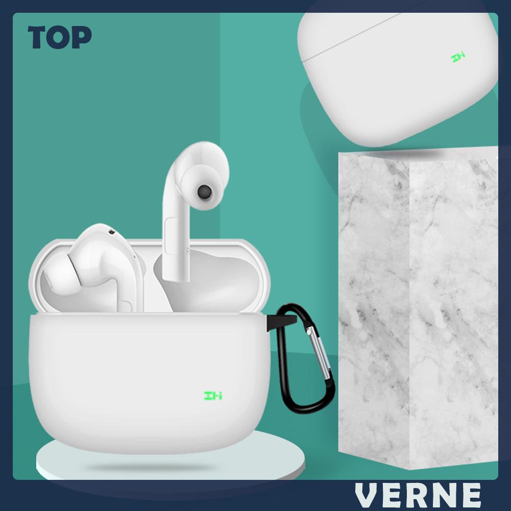 Vỏ bảo vệ hộp sạc tai nghe bằng silicon kèm móc khóa thiết kế tiện dụng cho Zmi Purpods Pro