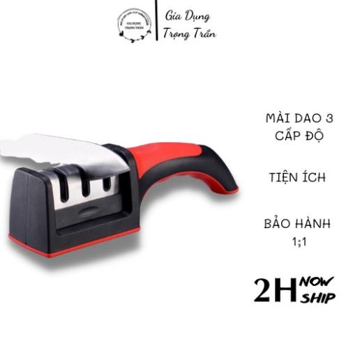 Dụng cụ mài dao kéo cầm tay NHẬT BẢN đa năng tiện lợi,bộ mài dao kéo 3 khe tiện dụng