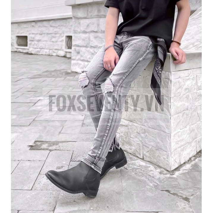 Quần jean có khóa zip Foxseventy chất jean co dãn có zipper dễ phối đồ | WebRaoVat - webraovat.net.vn