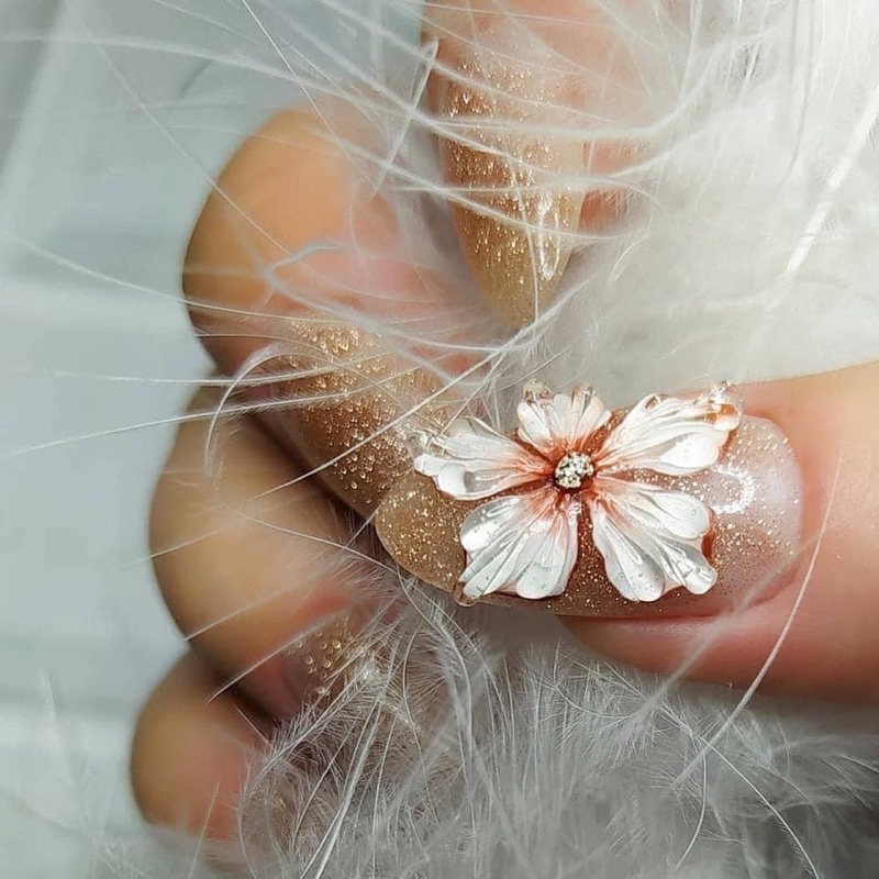 Gel định hình QS làm vân nổi, hoa thuỷ tinh, chà tráng gương nổi