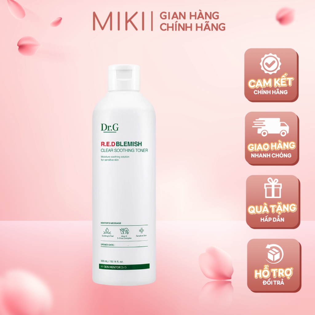 SALE Hàng Công Ty hsd 07/2024 Nước Hoa Hồng Dr.G Chiết Xuất Rau Má Làm Dịu & Cấp Ẩm Cho Da Nhạy Cảm 300ml